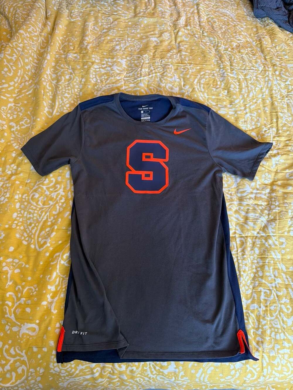 Nike Syracuse Orange Men's Dri-FIT Performance T-Shirt Grey/Navy